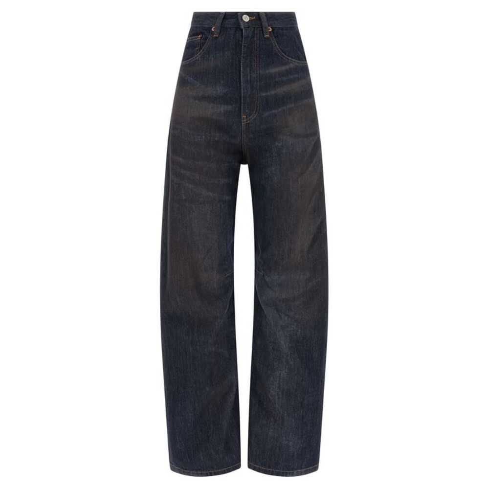 MM6 Maison Margiela Blue Cotton High-Waisted Women's Jean